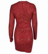 Alassia Black & Nude Glitter Long Sleeve Mini Dress - Fashion Genie Boutique