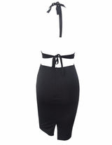 Envy Black Crystal Embellished Bodycon Mini Dress - Fashion Genie Boutique
