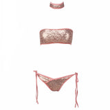 Need I Say Shore? Gold Sequin Choker Bikini - Fashion Genie Boutique