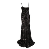Stealing The Show Black Sequin Fishtail Maxi Dress - Fashion Genie Boutique