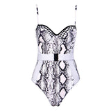 Martini White Snake Print Swimsuit - Fashion Genie Boutique