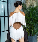 Infatuated With You White Fringe Playsuit - Fashion Genie Boutique