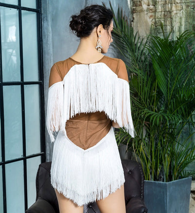 Infatuated With You White Fringe Playsuit - Fashion Genie Boutique