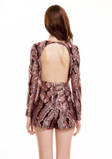 Modern Fling Black And Rose Gold Sequin Playsuit - Fashion Genie Boutique