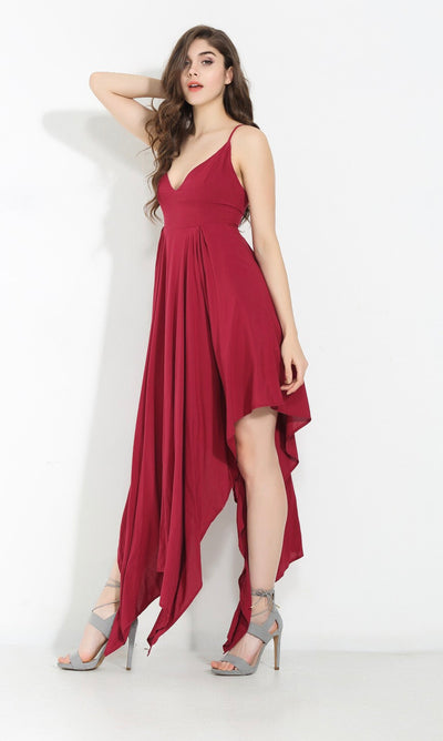 Isobel Red Maxi Dress - Fashion Genie Boutique