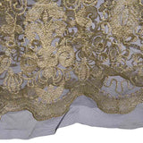 Jenna Black & Gold Embroidered Maxi Gown Dress - Fashion Genie Boutique