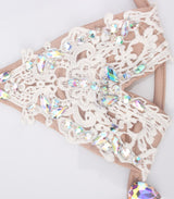 Sunrise Swim White Crochet Crystal Bikini - Fashion Genie Boutique