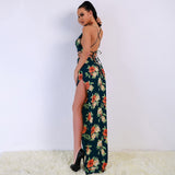 Kiki Green Floral Print Skirt Crop Top Co-Ord - Fashion Genie Boutique
