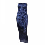 Glam Doll Red Strapless Sequin Midi Dress - Fashion Genie Boutique
