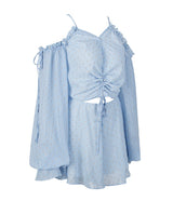Say My Name White Cut Out Tie Front Playsuit - Fashion Genie Boutique