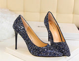 Till the Glitter Ends Navy High Heels - Fashion Genie Boutique