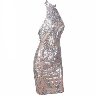 Going Out Glitz Silver Sequin Mini Dress - Fashion Genie Boutique