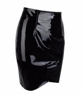 League Of Your Own Nude Faux Leather Mini Skirt - Fashion Genie Boutique