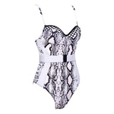 Martini White Snake Print Swimsuit - Fashion Genie Boutique