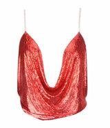 Best Mistake Plunge Silver Metalic Cami Crop Top - Fashion Genie Boutique