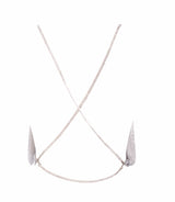 Best Mistake Plunge Silver Metalic Cami Crop Top - Fashion Genie Boutique