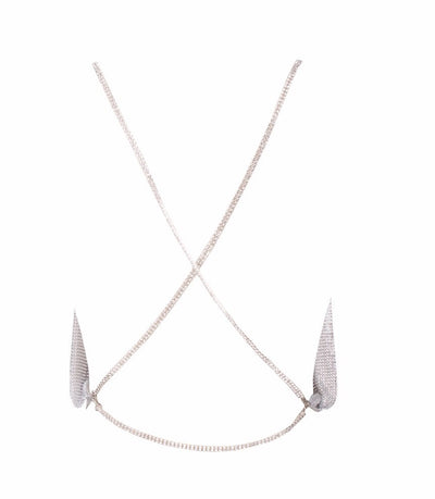 Best Mistake Plunge Silver Metalic Cami Crop Top - Fashion Genie Boutique