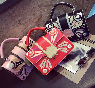 Butterfly Patchwork Tote Handbag - Fashion Genie Boutique