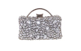 Jane Silver Diamond Rhinestone Clutch Bag - Fashion Genie Boutique