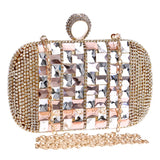 Annie Rose Gold Rhinestone Embellished Clutch Bag - Fashion Genie Boutique