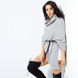 Shantae Grey Belted Roll Neck Jumper - Fashion Genie Boutique