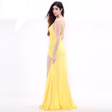 Tropicool Yellow Spilt Maxi Dress - Fashion Genie Boutique