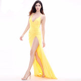 Tropicool Yellow Spilt Maxi Dress - Fashion Genie Boutique