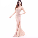Tropicool Nude Spilt Maxi Dress - Fashion Genie Boutique