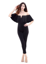 On Frill Alert Black Frill Bardot Jumpsuit - Fashion Genie Boutique