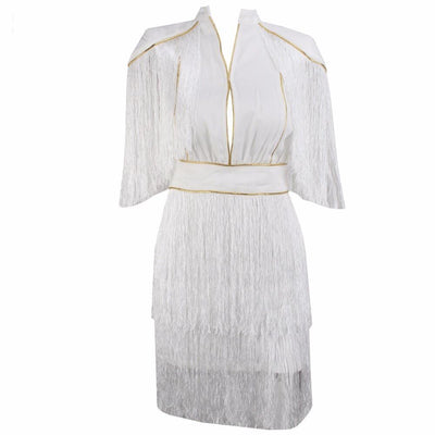 Simple Things Black Fringed Shoulder Mini Dress - Fashion Genie Boutique