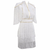 Simple Things Black Fringed Shoulder Mini Dress - Fashion Genie Boutique