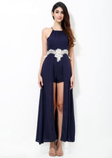 California Dreaming Navy Maxi Skirt Playsuit - Fashion Genie Boutique