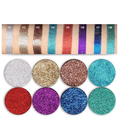 TZ Cosmetics Single Pressed Powder Glitter Eyeshadow - Fashion Genie Boutique