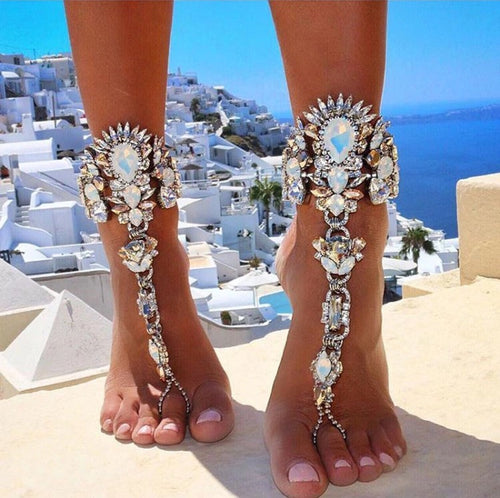 Foot Bling Crystal Anklet - Pair - Fashion Genie Boutique