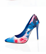 Buttercup Multi Floral Print Pointed Toe Court Shoe - Fashion Genie Boutique