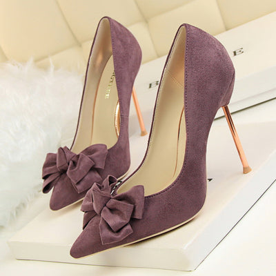 Evening Affair Butterfly Bow High Heels - Fashion Genie Boutique