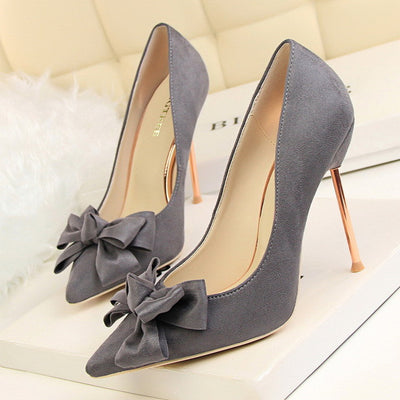 Evening Affair Butterfly Bow High Heels - Fashion Genie Boutique