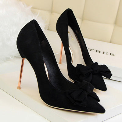 Evening Affair Butterfly Bow High Heels - Fashion Genie Boutique