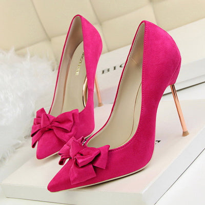 Evening Affair Butterfly Bow High Heels - Fashion Genie Boutique