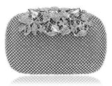 Eileen Flower Crystal Clutch Bag - Fashion Genie Boutique
