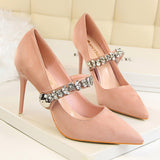 Kimberley Pointed Embellished High Heels - Fashion Genie Boutique