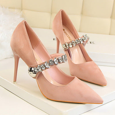 Kimberley Pointed Embellished High Heels - Fashion Genie Boutique