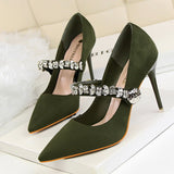 Kimberley Pointed Embellished High Heels - Fashion Genie Boutique