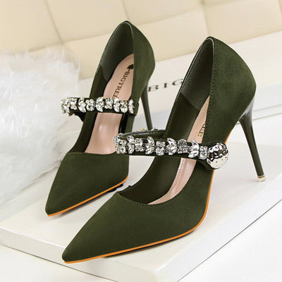 Kimberley Pointed Embellished High Heels - Fashion Genie Boutique