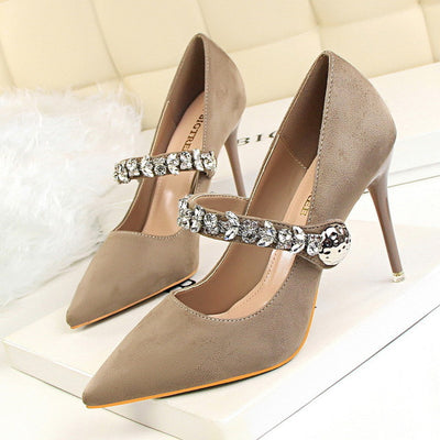 Kimberley Pointed Embellished High Heels - Fashion Genie Boutique