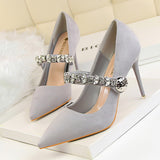Kimberley Pointed Embellished High Heels - Fashion Genie Boutique