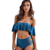 Pool Side Bardot Padded Bikini Swimsuit Set - Fashion Genie Boutique