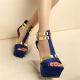 Dream Destination Gold Strap High Heels - Fashion Genie Boutique