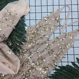 Shimmer And Shake Nude And Silver Sequin Tassel Playsuit - Fashion Genie Boutique