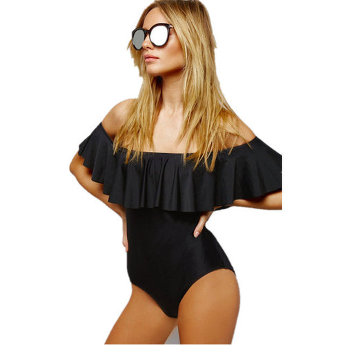 Sun Worshiper Bardot Swimsuit - Fashion Genie Boutique